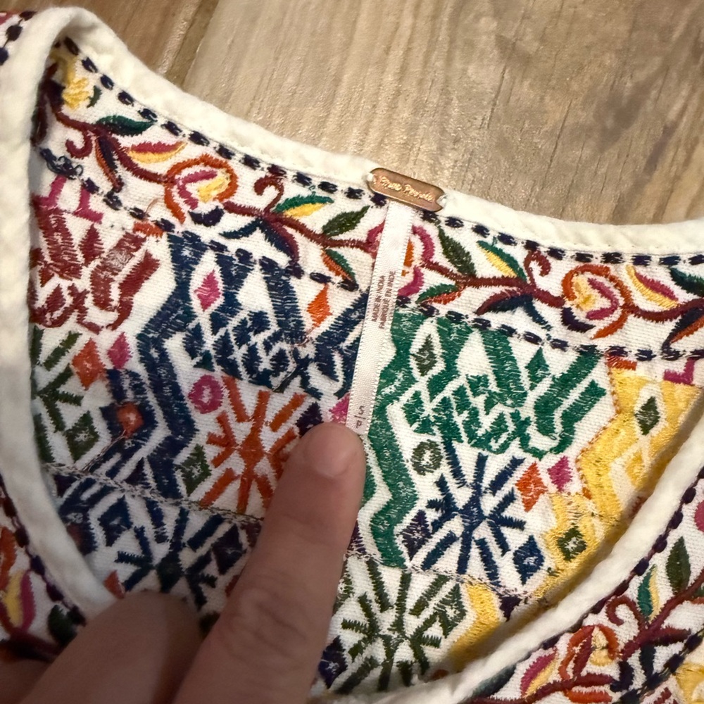 Free People Embroidered Lohri Top - Picture 3 of 4